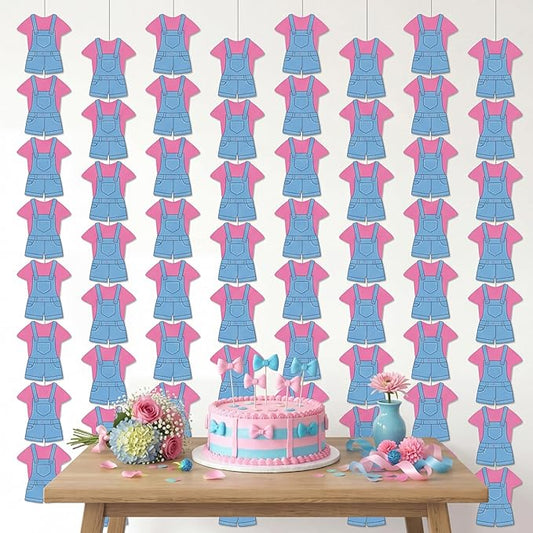 Eaasty 8 Pcs Cartoon English Teacher Paper Garland Banner Sweet Cute Garland Enlightened Teacher Banner Pink Party Decorations for Birthday Photo Booth Prop Classroom Party Supplies