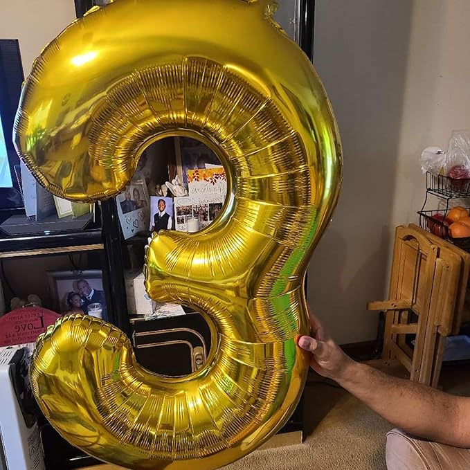 40 inch Number Balloon 0-9 Gold Large Number 70 Balloons,Digital Balloons for Birthday Party Celebration Decorations Supplies, Helium Foil Number Balloons for Wedding Anniversary