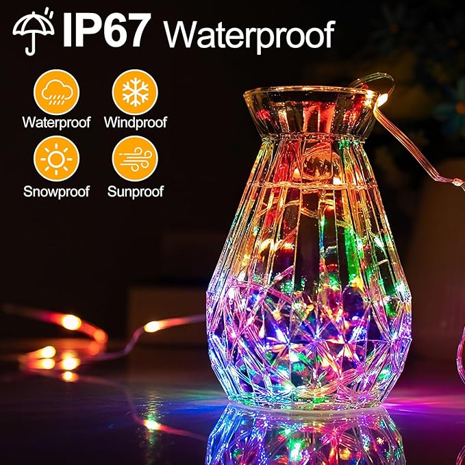 OGORI 262FT 1000LED Fairy Lights Outdoor, Multicolor Fairy String Lights 8 Modes Remote & Timer, IP67 Waterproof Fairy Tree Lights for Bedroom, Wedding, DIY, Centerpiece, Christmas Decorations