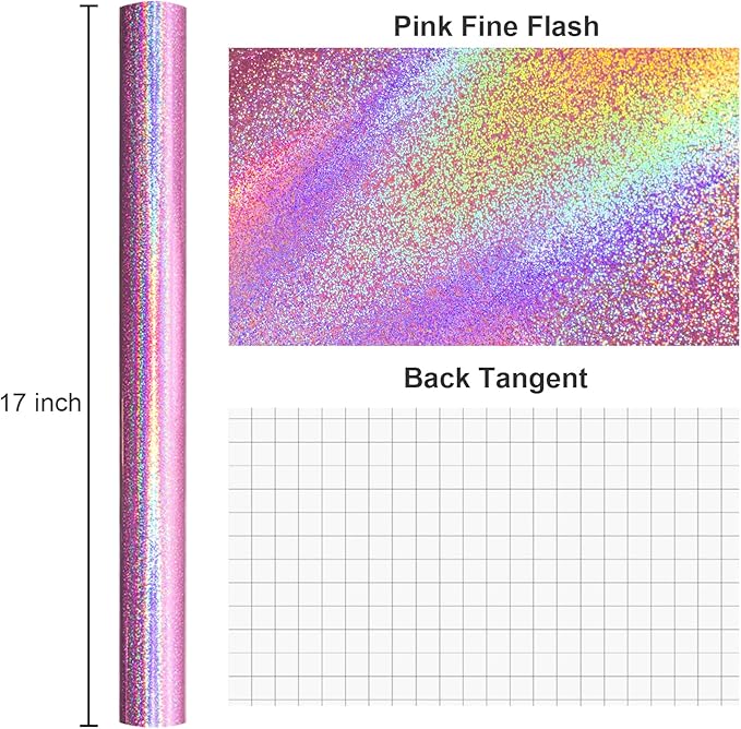 Burymento Pink Wrapping Paper Roll, Metallic Holographic Point Gift Wrap for Birthday, Valentines, Mothers day, Graduation, Wedding, Fathers day, Baby Shower, Christmas (17 IN x 32.8 FT)