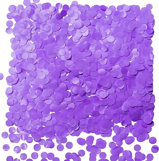 Purple Metallic Foil Round Table Confetti Decor Circle Dots Mylar Table Scatter Confetti Under the Sea Baby Shower Women Birthday Wedding Bachelorette Graduation Party Confetti Decorations, 60g