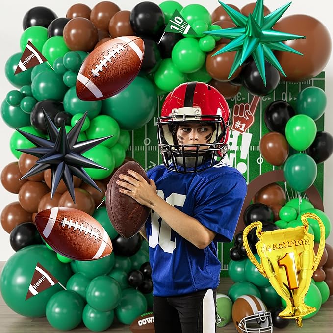 100pcs Hawaii Balloons Garland Arch Kit with Balloons for Birthday Decorations,Party Supplies for boys Girls (Football)