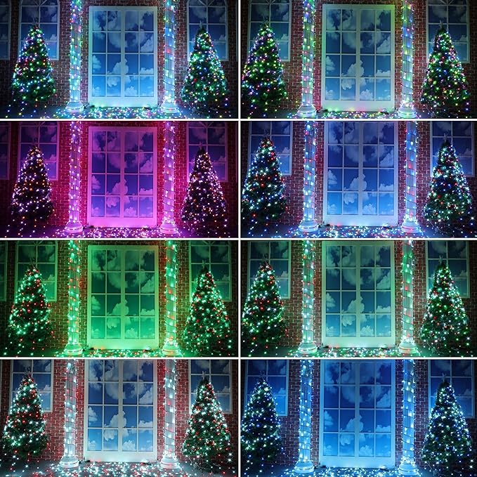 164 FT 500 LED Christmas String Lights, Waterproof RGB String Lights with Remote Control& Timer Function, 24 Colors Changing Fairy Lights for Indoor Outdoor Room Wall Christmas Tree Party Decoration