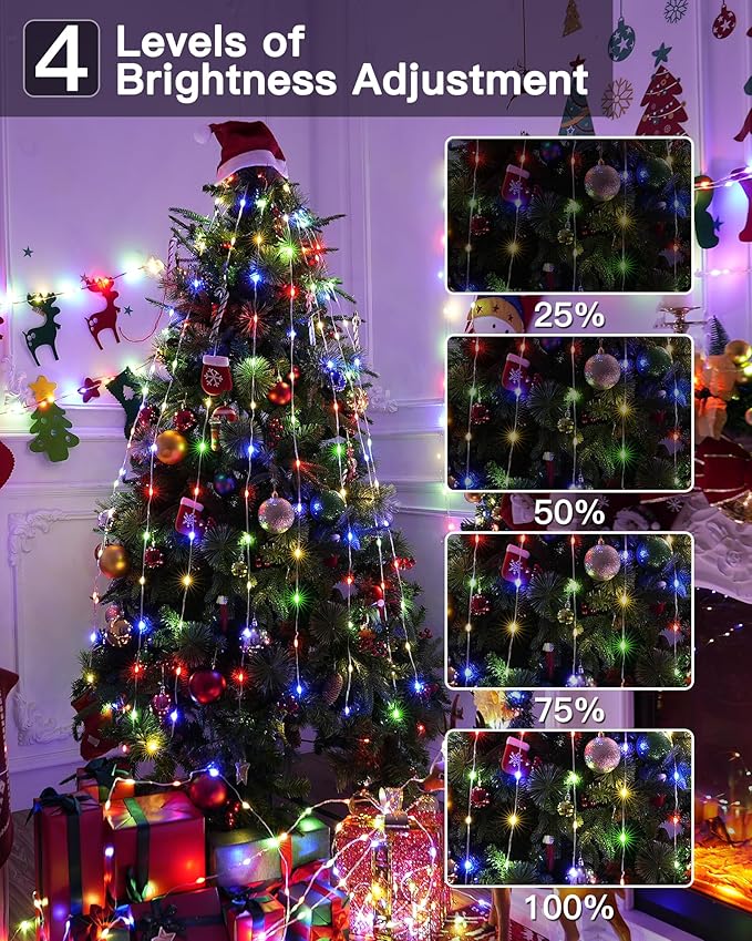 Christmas Lights Outdoor, 800LED 262FT Christmas Tree Lights IP67 Waterproof, Plug in Fairy Lights with Remote 8 Modes Timer, Xmas Light for Outside Indoor House Holiday Decor(Multicolor)