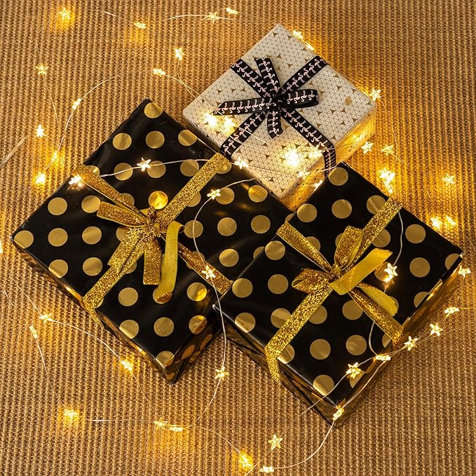 12 Packs 6.6ft 20 LEDs Star Fairy Lights Battery Operated,Mini Star String Lights,Waterproof Twinkle Starry Light for DIY Bottle Table Christmas Ramadan Wedding Halloween Decor,Warm White