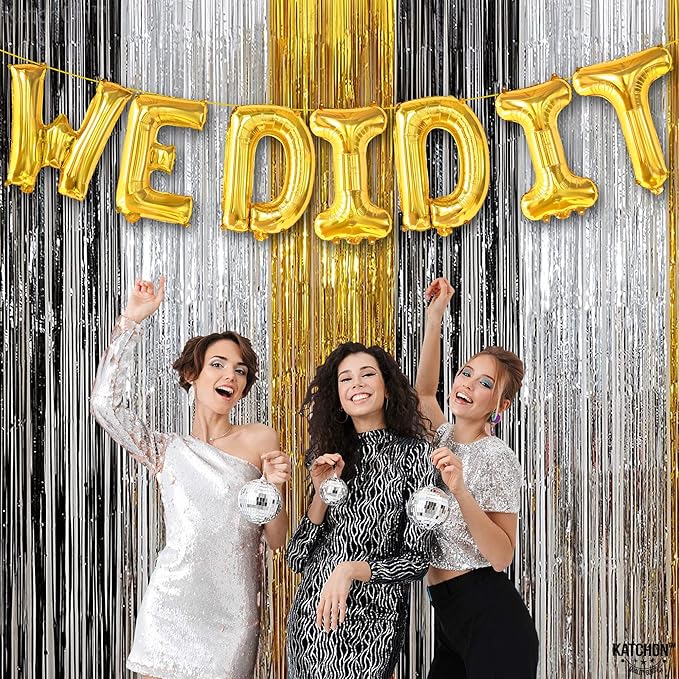 Gold Graduation Decorations 2026-16 Inch, Gold We Did It Balloons | We Did It Banner | Graduation Balloons for We Did It Decorations, Class of 2026 Decorations, KatchOn