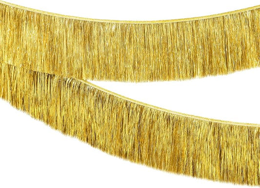 KatchOn, Pack of 2 Gold Fringe Garland - Gold Tinsel Banner for Birthday Party Decorations, Bridal Shower | Golden Foil Curtains for Golden Party Decor, Wedding, Graduation Decorations 2026