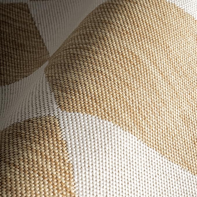 Nuloom Outdoor Performance Collection Sabina Tan/Ivory, 9'6" x 12', Soft, High Traffic, Stain Resistant, Easy Clean, Durable Area Rug for Indoor/Outdoor Patio, Deck, Porch, Garden, Courtyard