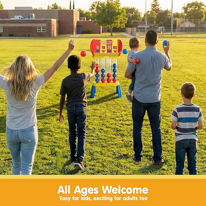 JOYIN 4-in-a-Row Floor Giant Game – Toss & Score Game for Kids 3+, Indoor & Outdoor Yard Games, Portable Party Game for Home, Lawn, Beach & Camping Essentials