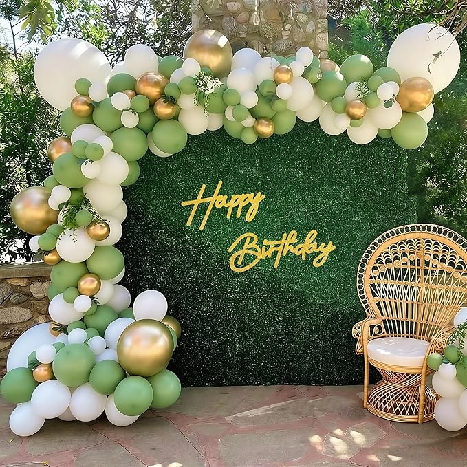 CANREVEL Happy Birthday Sign for Backdrop, Glitter Felt Gold Happy Birthday Banner, Golden Birthday Party Decorations for Girl Boy Women Men, Wall Decor Balloon Arch Photo Prop