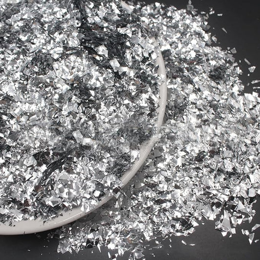 Sparkle Metallic Table Confetti, Mylar Foil Confetti Perfect for DIY Crafts, New Years, Surprise Parties, Birthdays, Photo Shoots, Engagements & Weddings Decorations (Silver)