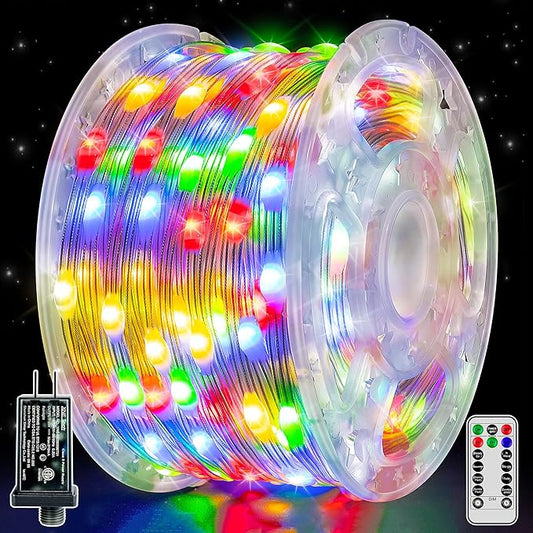 Christmas Lights Outdoor, 1000LED 328FT Christmas Tree Lights IP67 Waterproof, Plug in Fairy Lights with Remote 8 Modes Timer, Xmas Light for Outside Indoor House Holiday Decor(Multicolor)