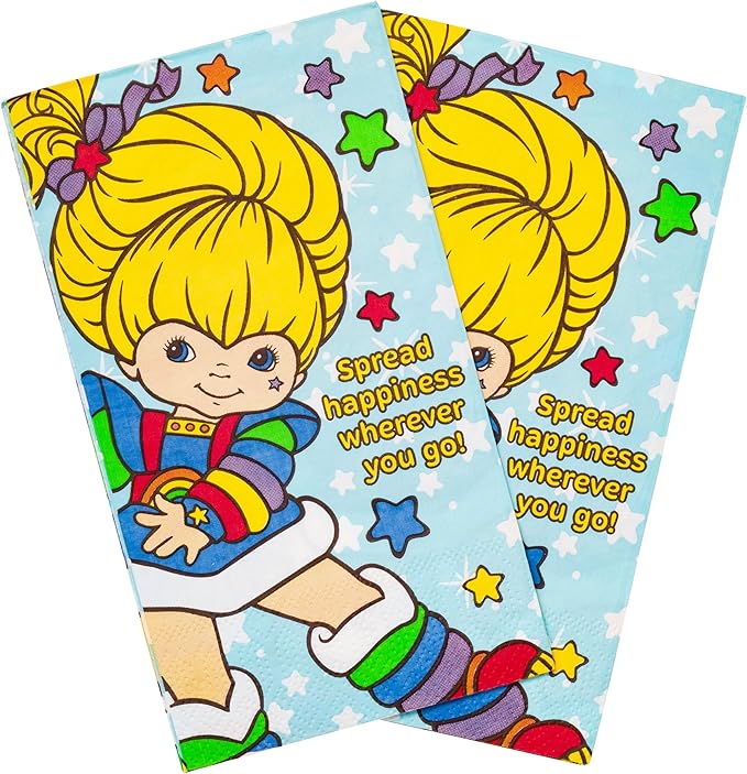 Silver Buffalo Rainbow Brite Spread Happiness Wherever You Go 32 Pack Party Paper Napkins