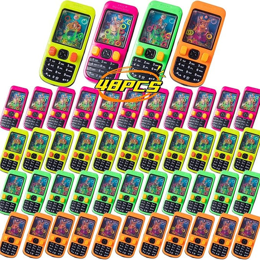 48 Pcs Handheld Water Ring Games Party Favors, Easter Egg Fillers, Back to School Classroom Prizes,Goodie Bags Stuffers,Return Gifts for Kids Birthday Party,Treasure Box,Pinata Filler Bulk