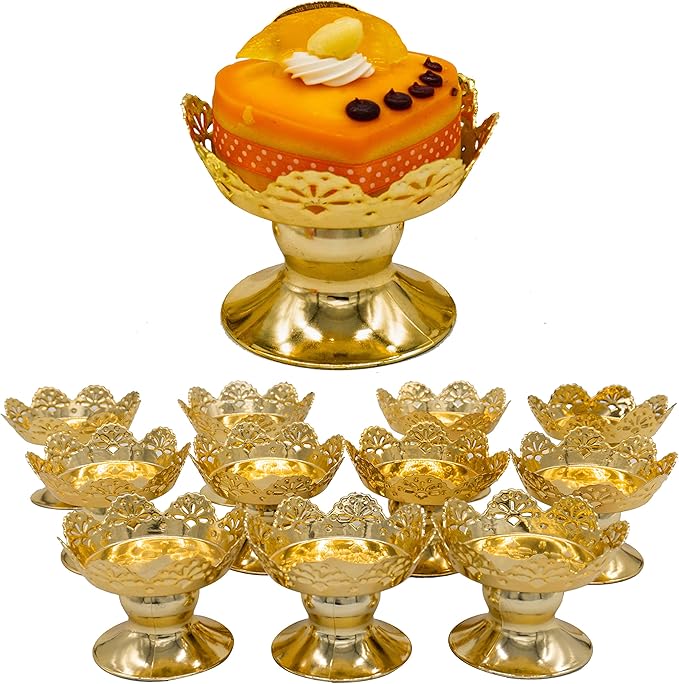 JC HUMMINGBIRD Cupcake and Dessert Stand, Gold, Standard Size (12 Pieces)
