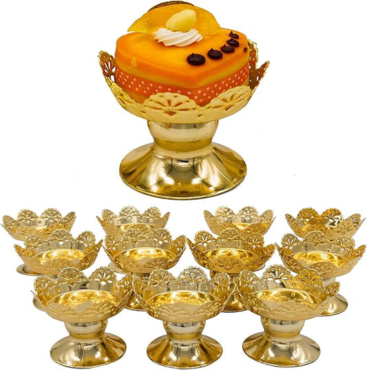 JC HUMMINGBIRD Cupcake and Dessert Stand, Gold, Standard Size (12 Pieces)