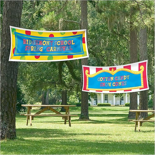 Multicolor Plastic Giant Personalized Banner Kit - 65" x 20" (1 Set) - Durable & Customizable Design - Vibrant Banners for Family Events & Birthdays