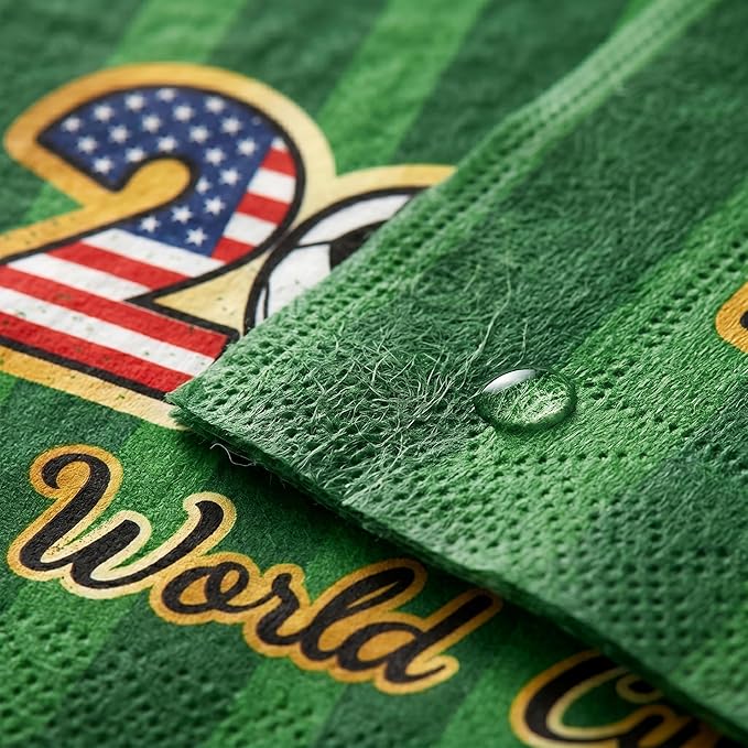 80 Pcs 2026 World Cup Napkins, 6.5" Soccer Party Napkins for Sports Theme Birthday Decorations, Disposable Paper Cocktail Napkins for Watch Parties
