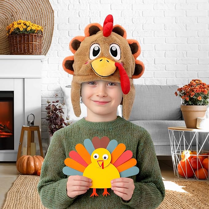 DolliBu Plush Hat – Super Soft Fleece Stuffed Animal Beanie with Ear Flaps, Cozy Warm Winter Hat for Kids – One Size