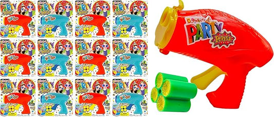 JA-RU Confetti Poppers for Kids (12 Pack) Colorful Party Poppers Confetti Shooters, Confetti Gun, Party Favors for Gender Reveal, Wedding, Birthday & New Year’s Eve | 955-12s