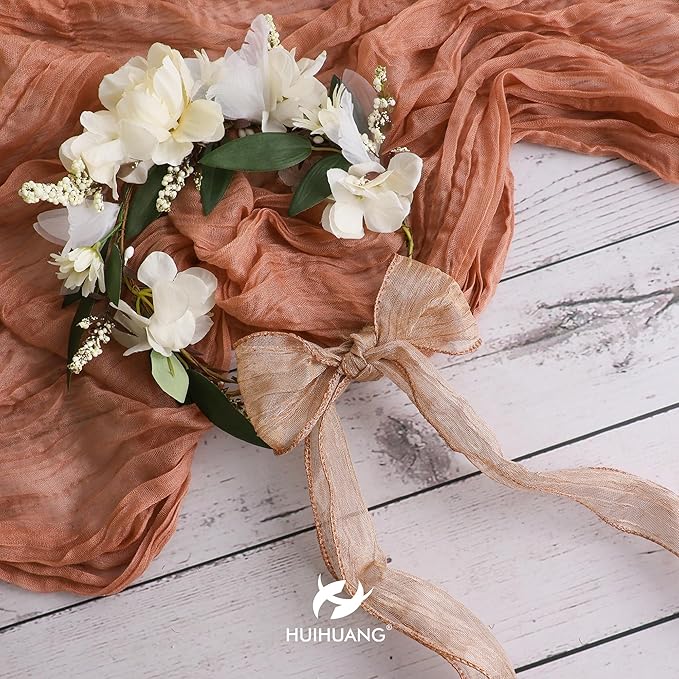 HUIHUANG Rose Gold Wired Ribbon Wavy Metallic Wired Ribbon 2-1/2 inch Wide Crinkle Wire Ribbon for Gift Wrapping Basket Wreaths Bows Making Home Decor DIY Crafts Christmas Tree Top Bows -10 Yards
