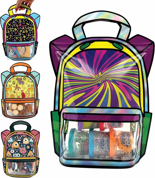 20 Pack Goodie Bags for Kids Birthday Party Supplies - Bulk Gift Bag for Favors, Food, and Candy with Resealable Ziplock Seal (Woosie/Small)