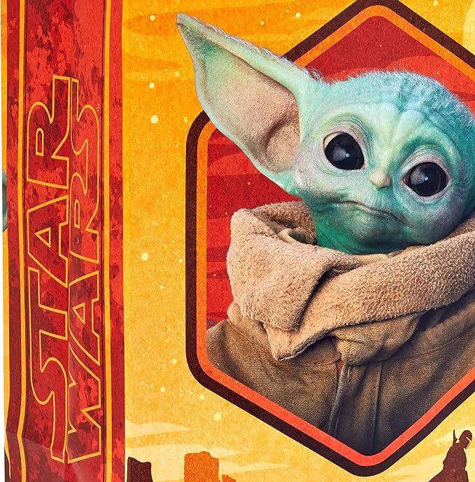 Hallmark Star Wars The Mandalorian 13" Large Gift Bag Bundle (3 Bags: Baby Yoda, The Mandalorian, Grogu) for Birthdays, Christmas, Father's Day, May the 4th