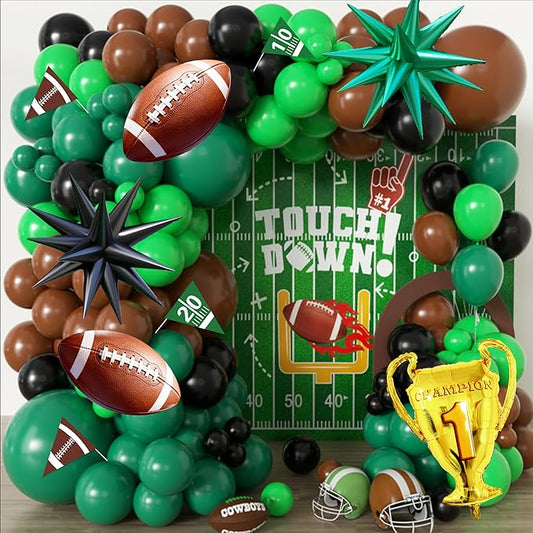 100pcs Hawaii Balloons Garland Arch Kit with Balloons for Birthday Decorations,Party Supplies for boys Girls (Football)