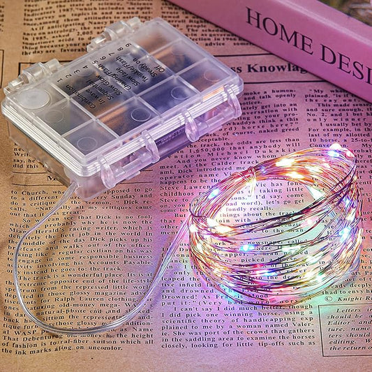 Ariceleo 1 Pack 65.6 Ft. Battery Operated Outdoor String Lights with Remote & Timer, LED Multi Color Fairy Lights, Waterproof Twinkle Lights for Bedroom, Dorm, Mason Jar, Wedding, Party, Christmas