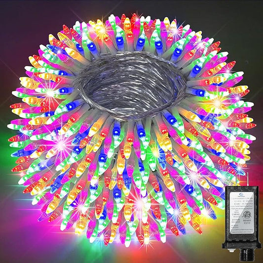 750 LED Christmas String Lights Outdoor, 240FT Twinkle Fairy Lights with Timer & Memory, 12 Modes Dimmable Waterproof Tree Light for House Patio Wedding Party Christmas Decororations, Multicolor