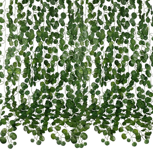36 Pack 248 Ft Fake Vines Hanging Greenery Artificial Plants Faux Silk Green Leaves Garlands Living Room Wall Decor for Bedroom Office Garden Outdoor Wedding Jungle Party Decoration
