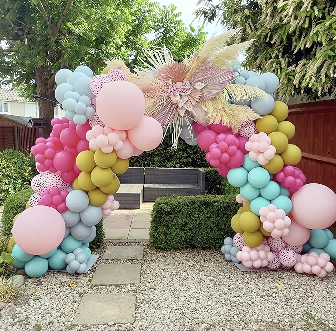 Voircoloria Balloon Arch Kit with Balloon Pump Electric, Improved Balloon Arch Stand with Base for Birthday Gender Reveal Baby Shower Balloons Party Decorations