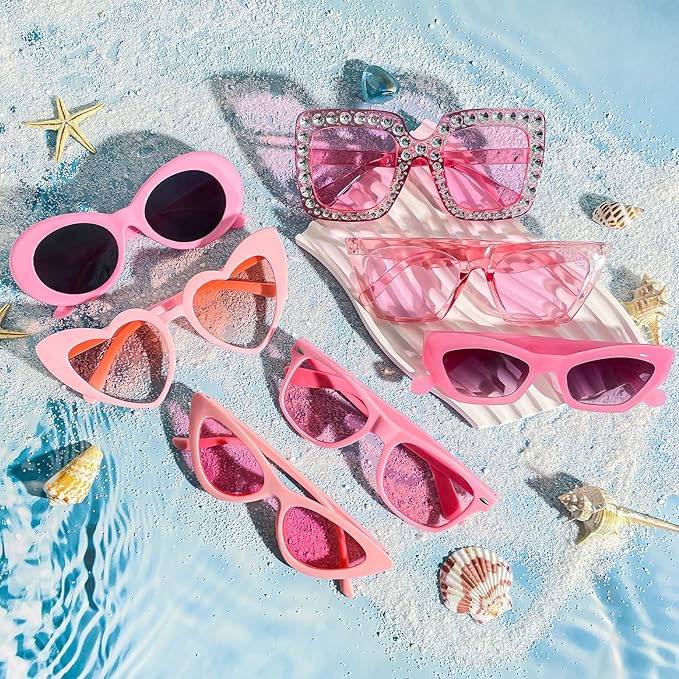10 Pack Mixed Styles Trendy Retro Sunglasses for Women/Men Party Favors Sungasses Costume Accessories Eyewear Set