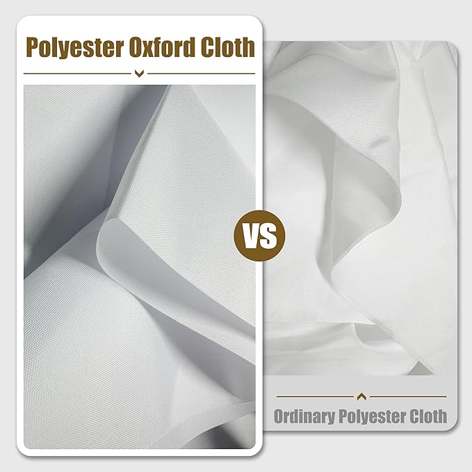Blank DIY Banners Polyester Oxford Cloth White Banner with Hanging Rope for Wall Signs Writing DIY Painting Indoor Outdoor Office Camping Yard Birthday Party Decorations Supplies 4.9x3ft-BECKTEN