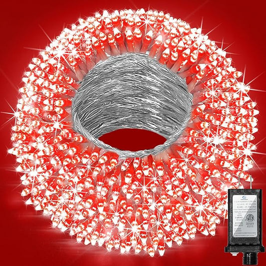 470ft Outdoor Valentines Lights, 1500 LED Valentines Day Decorations 12 Modes & Timer Memory, Dimmable Waterproof for Xmas Tree Garden Wedding Party