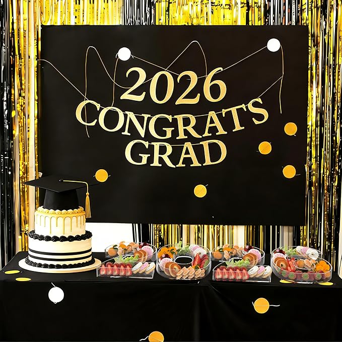 2026 Graduation Decorations, Graduation Centerpieces for Tables, 11" Acrylic Charcuterie Number Fillable Board for Chocolate Candy Snack, Food Serving Tray for Grad Party Supplies
