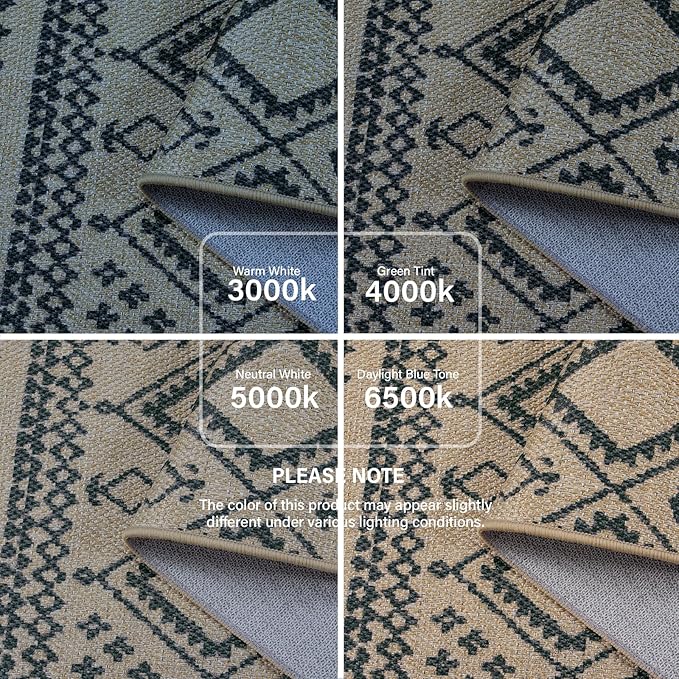 Lahome Easy Jute Boho Area Rugs for Entryway, 3x5 Washable Rug Non Slip Indoor Outdoor Carpet, Small Geometric Print Distressed Rugs, Low Pile Front Door Carpet for Porch Balcony