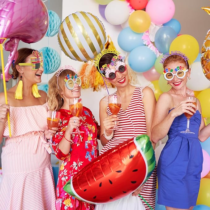 Funny Sunglasses & Costume Masks for Birthday Parties, Multi-Shaped Novelty Shades to Add Humor to Any Festivity