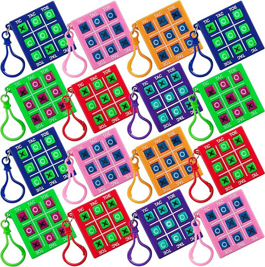72 Mini Tic Tac Toe Games - Party Favors for Kids 3-5 and Up - 2-Inch Travel Size - Tic-Tac-Toe Keychain Game for Boys & Girls - Goody Bag Stuffers, Classroom Prizes, Christmas, Birthday Gifts