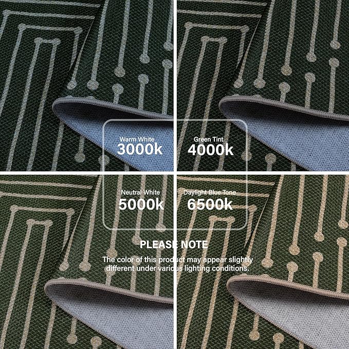 Lahome Maze Lines Easy Jute Kitchen Runner Rug, 2x8 Washable Hallway Runner Rug, Non Slip Green Indoor Outdoor Rugs for Entryway, Nature Front Door Carpet for Laundry Entry