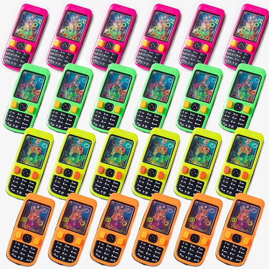 Handheld Water Game-24 Pcs Water Ring Game for Kids Handheld-Treasure Box Prizes-Party Favors Goodie Bags Stuffers-Birthday Class Favor-School Classroom Reward Prizes Bulk-4.2"