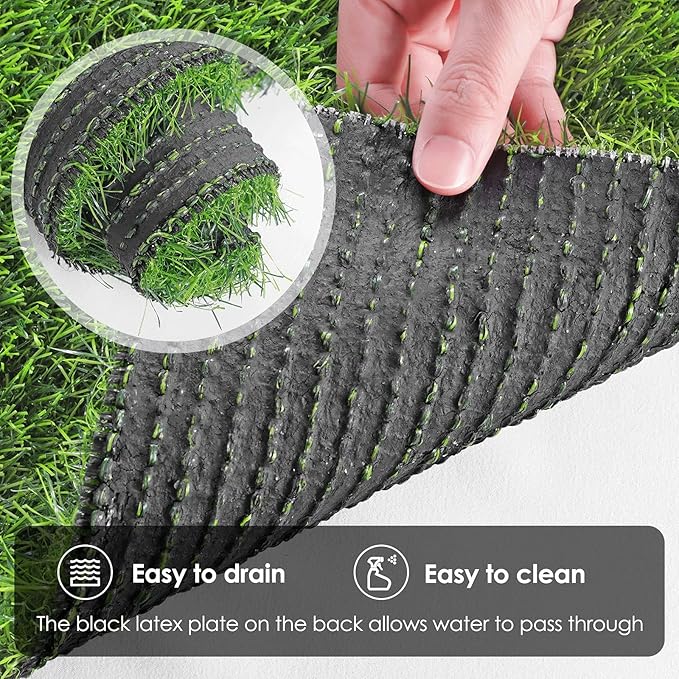 Ruisita Artificial Grass Table Runners 14 x 48 Inch Synthetic Grass Table Runners Grass Rug Table Decorations for Spring Summer, Wedding, Baby Shower, Party Decor