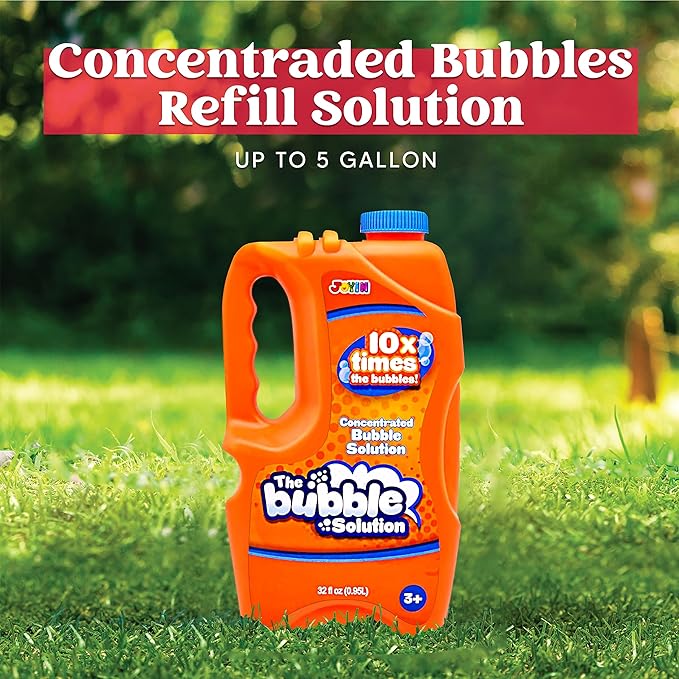 JOYIN 32 OZ Concentrated Bubble Solution for Bubble Machines (Up to 2.5 Gallons), Concentrated Solution Refills for Machine, Wands, Blower, Easter, Kids, Parties