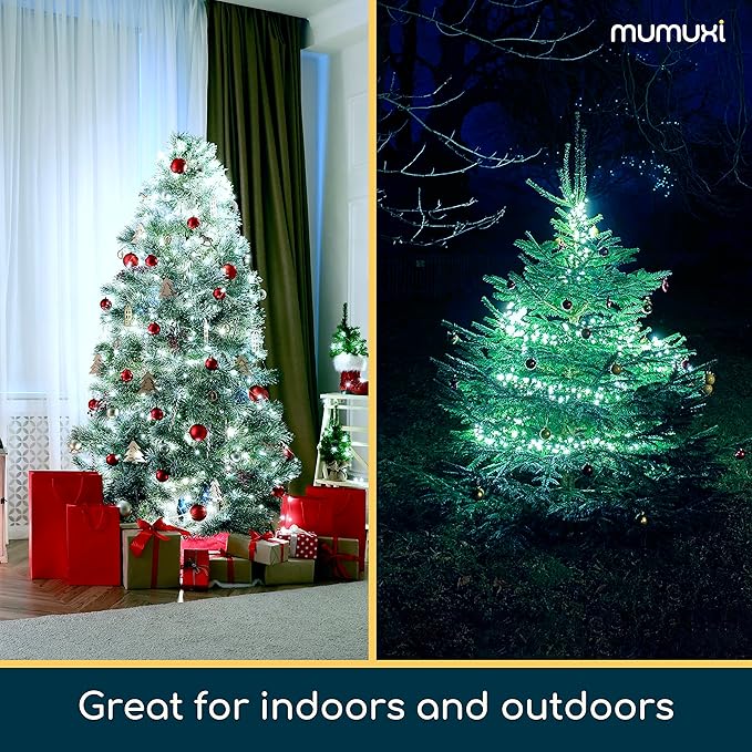 MUMUXI Battery Operated 16 Pack of Copper Wire LED Fairy Lights, 10ft Cool White, Easy to Shape, Waterproof, Indoor/Outdoor Use