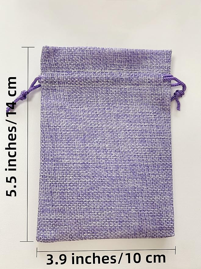 Autupy 30 Pack 5.5 x 3.9 Inch 6 Color Burlap Favor Bags Linen Drawstring Bags for Wedding Party Decorations