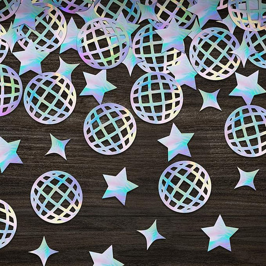 KatchOn, 200Pcs Holographic Disco Confetti Iridescent Disco Ball Confetti for Graduation Party Supplies 2026 Prom Day Decorations Graduation Decorations 2026 Disco Table Decor