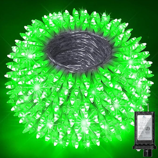 300 LED Christmas Tree Lights, St Patrick's Day Decorations Lights Indoor with Timer Memory & Dimmable & 12 Modes, 75FT Fairy String Lights for Outside Home Patio Party Easter Halloween, Green