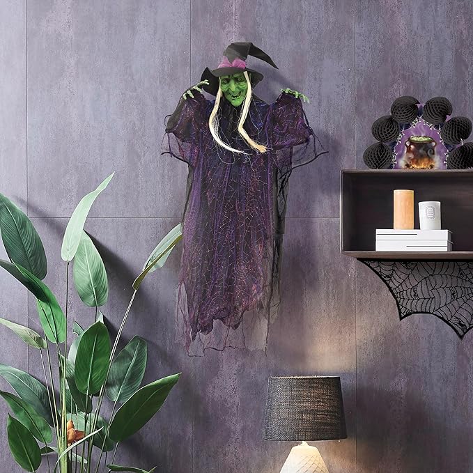 Novelty Witch Creepy Creature Spooky Halloween Hanging Decoration