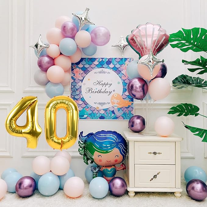 40 inch Number Balloon 0-9 Gold Large Number 40 Balloons,Digital Balloons for Birthday Party Celebration Decorations Supplies, Helium Foil Number Balloons for Wedding Anniversary