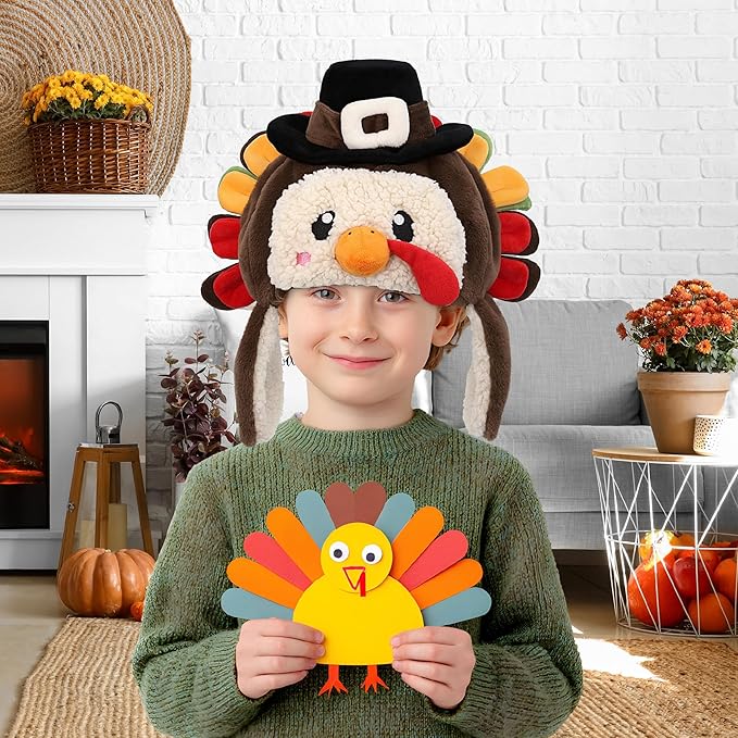 DolliBu Plush Hat – Super Soft Fleece Stuffed Animal Beanie with Ear Flaps, Cozy Warm Winter Hat for Kids – One Size